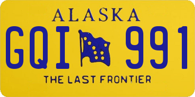 AK license plate GQI991