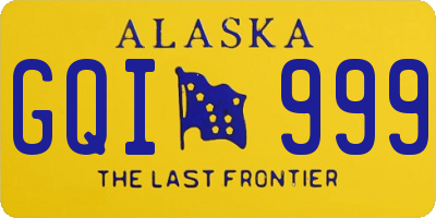 AK license plate GQI999