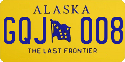 AK license plate GQJ008