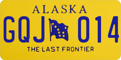AK license plate GQJ014