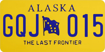 AK license plate GQJ015
