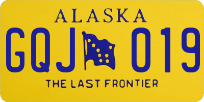 AK license plate GQJ019