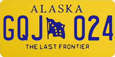 AK license plate GQJ024