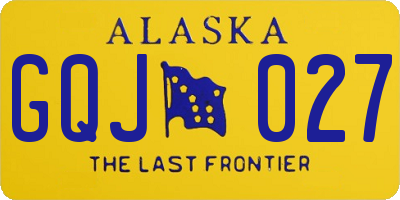 AK license plate GQJ027
