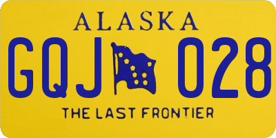AK license plate GQJ028