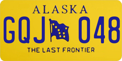 AK license plate GQJ048