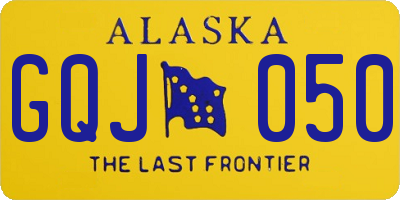 AK license plate GQJ050