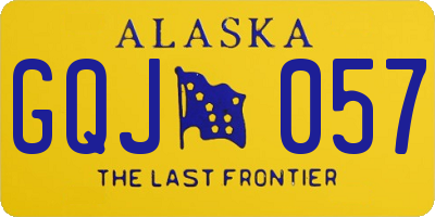 AK license plate GQJ057