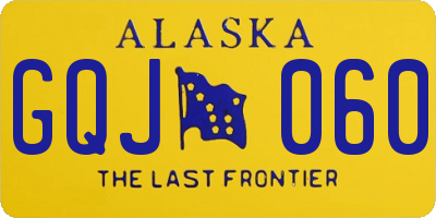 AK license plate GQJ060