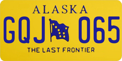 AK license plate GQJ065