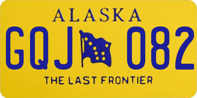 AK license plate GQJ082