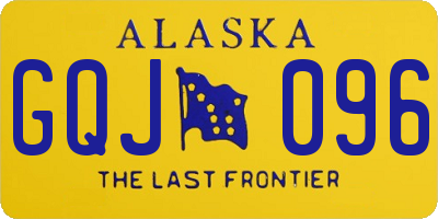 AK license plate GQJ096