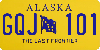 AK license plate GQJ101