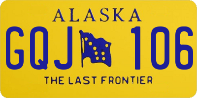 AK license plate GQJ106