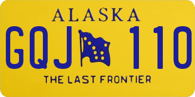 AK license plate GQJ110