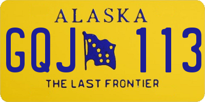 AK license plate GQJ113