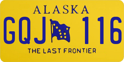AK license plate GQJ116