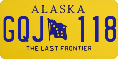 AK license plate GQJ118