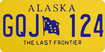 AK license plate GQJ124