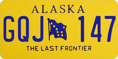 AK license plate GQJ147