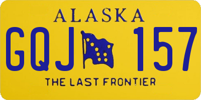 AK license plate GQJ157