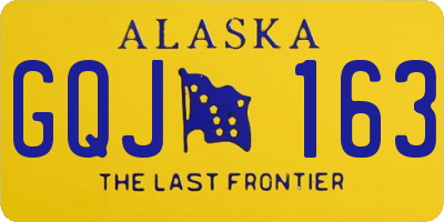 AK license plate GQJ163