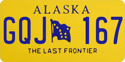 AK license plate GQJ167