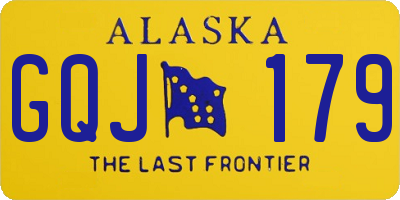 AK license plate GQJ179