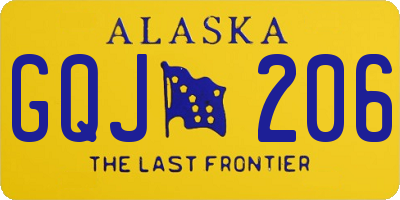 AK license plate GQJ206