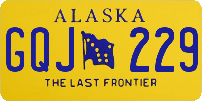 AK license plate GQJ229