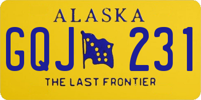 AK license plate GQJ231
