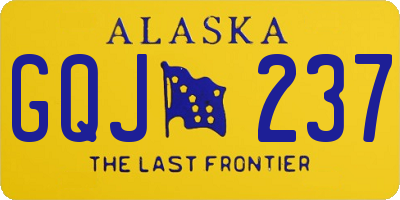 AK license plate GQJ237