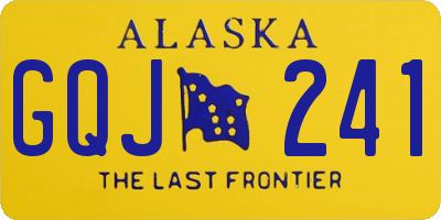 AK license plate GQJ241