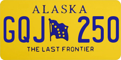 AK license plate GQJ250