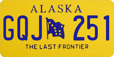 AK license plate GQJ251