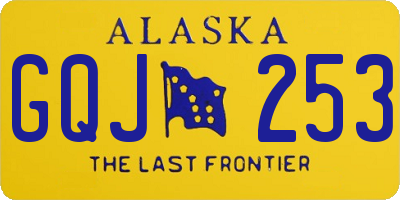 AK license plate GQJ253