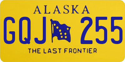 AK license plate GQJ255