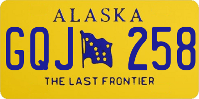 AK license plate GQJ258