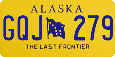 AK license plate GQJ279