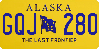 AK license plate GQJ280