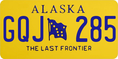 AK license plate GQJ285