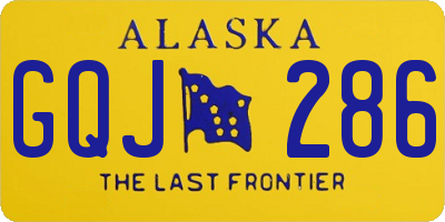 AK license plate GQJ286