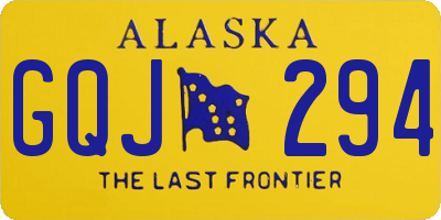 AK license plate GQJ294