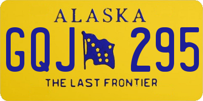 AK license plate GQJ295