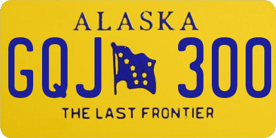 AK license plate GQJ300