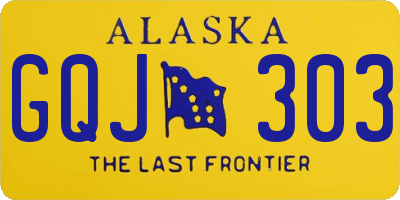 AK license plate GQJ303