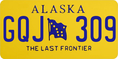 AK license plate GQJ309