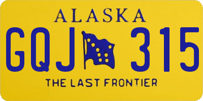 AK license plate GQJ315