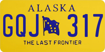 AK license plate GQJ317