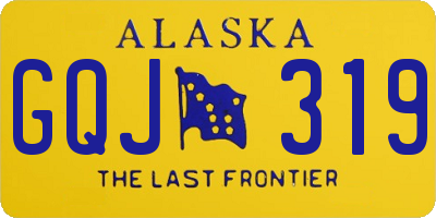 AK license plate GQJ319
